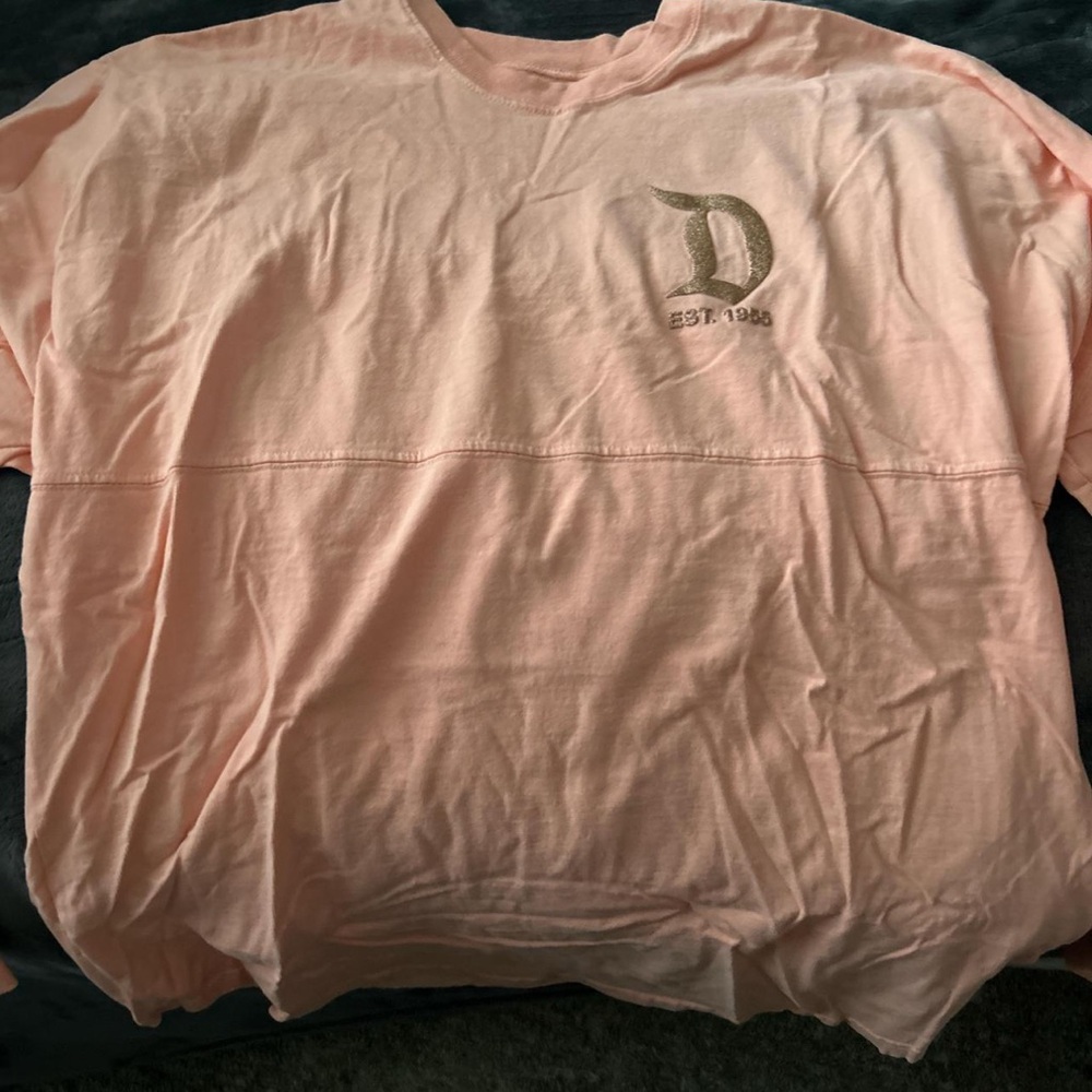 Disneyland Pink with Pink Gold Glitter Wording Graphic T-Shirt